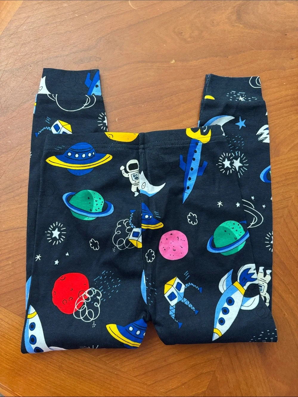 GAP Black Kids Space Pajama Set with Multicolor Rockets & Planets